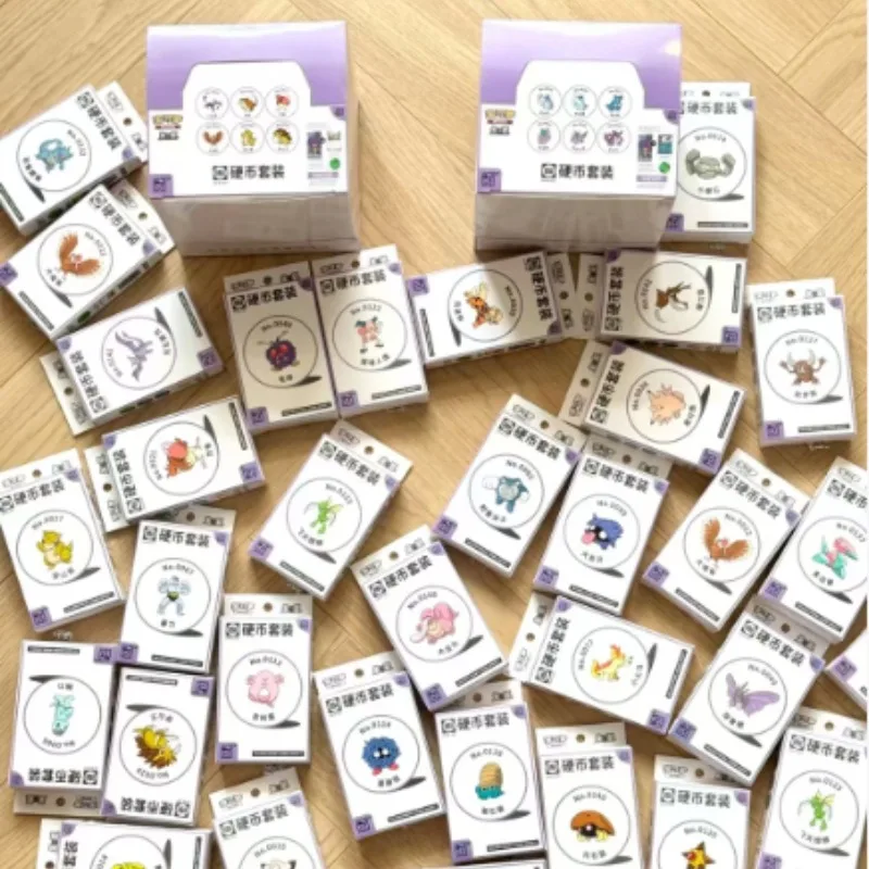 100%Original Pokemon 151 Surprise Cards Coin Gift Box Simplified Chinese PTCG Trading Anime Collectible Cards Toy Birthday Gifts