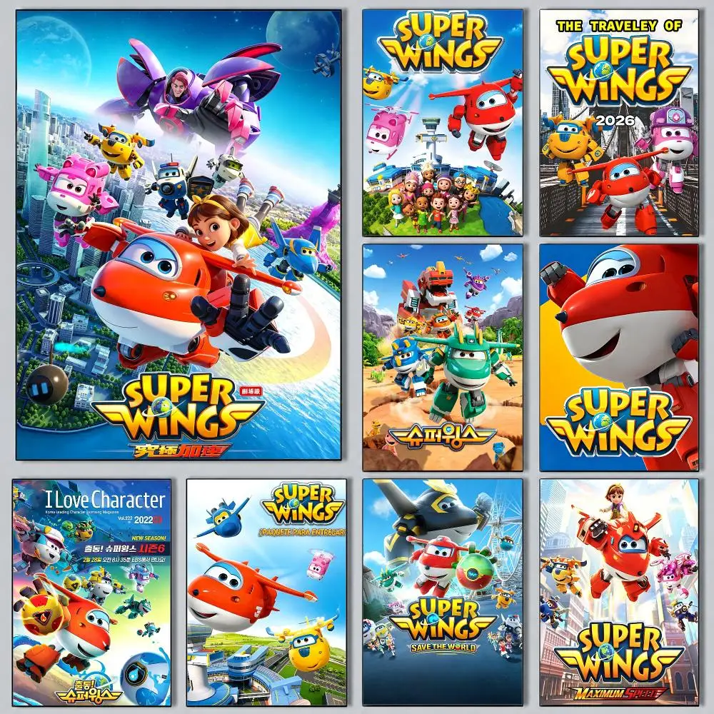 Modern Aesthetic Wall Art Poster animation Super Wings Poster for Office Home Decor Interior Large Wall Picture Print