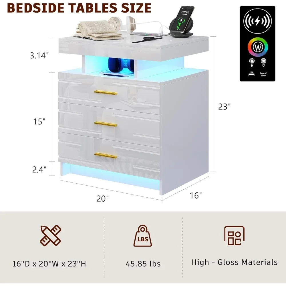 Atuo-Table de oral et LED Blanche, Table de oral et Moderne avec 24 Lumières de Documents, Haute Brillance, 3 Aères de Proximité, 1 Pièce