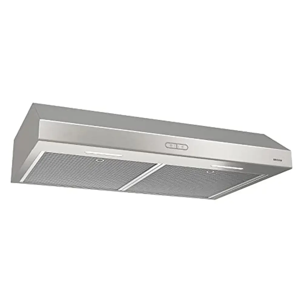 Under-Cabinet Range Hood Stainless Steel Extractor Fan LED Light 30-Inch 375 CFM Captur System Filters 4-Way Installation