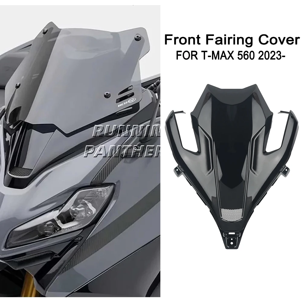 

Motorcycle New Glossy Black Front Upper Fairing Nose Cover Cowl Panel For Yamaha T-Max 560 T-MAX560 T-MAX 560 TMAX560 2023 2024