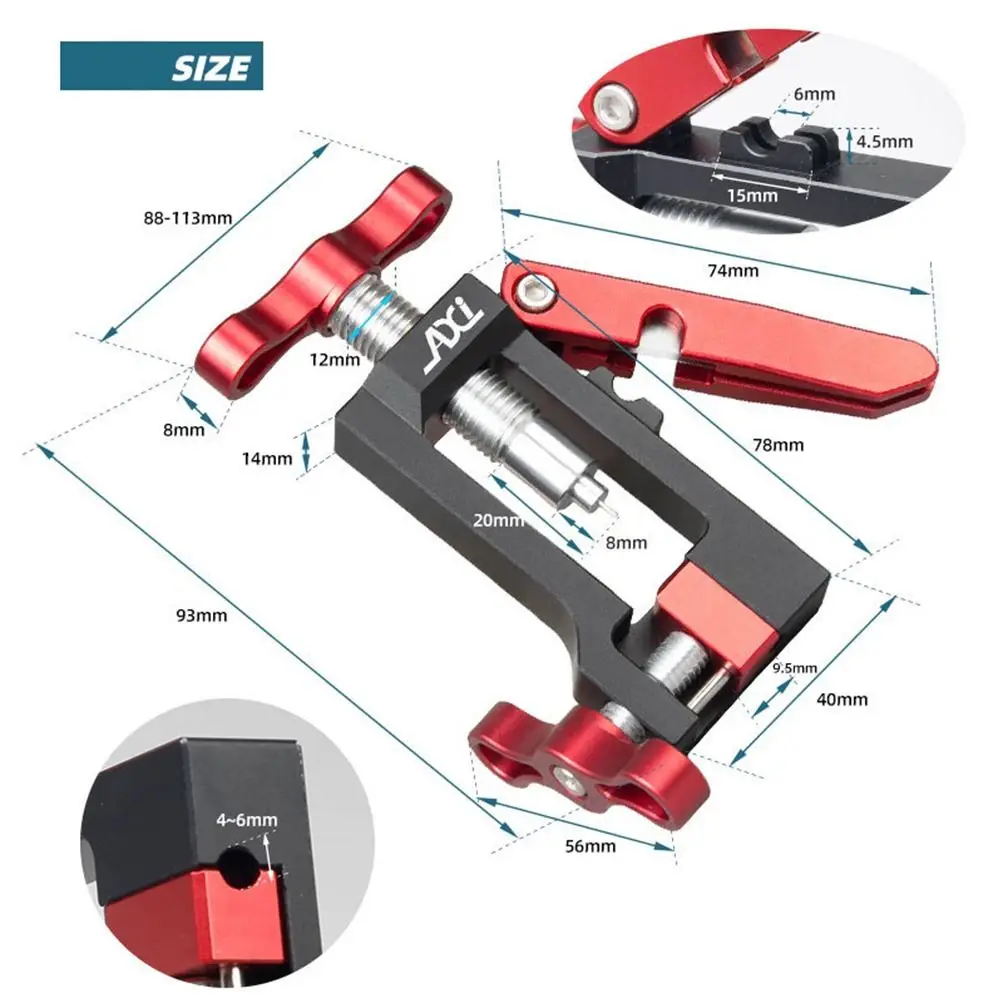 2-in-1 ontwerp naalddriver insteekgereedschap nylon blauw zwart rood hydraulische slangsnijder metaal professionele montage insteekinstallatie