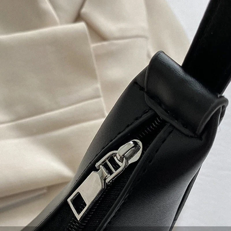 حقيبة كتف فاخرة من جلد البولي يوريثان بدون منزل، حقيبة يد نسائية صغيرة بمقبض، محفظة، حقيبة نسائية تحت الإبط، حقيبة يد للسفر