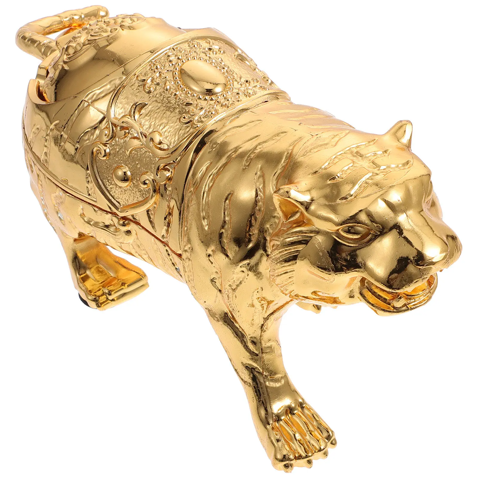 

Tiger Shaped Ashtray Holder Modeling Cigarette Animal Container Lidded Ornament