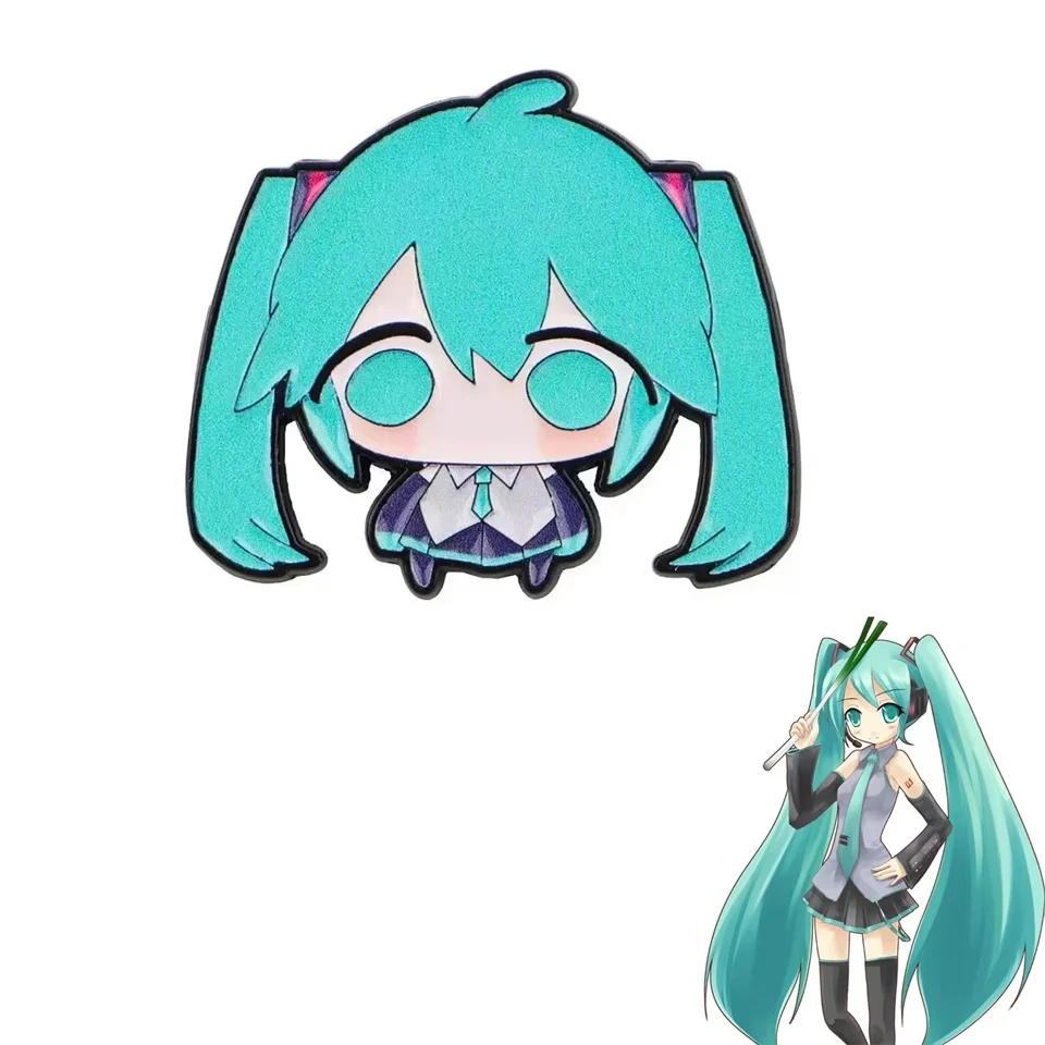 Anime Girl Q Version Enamel Pins Kawaii Virtual Singer Brooches Backpack Hat Clothes Badge Decoration Fans Collection Gift