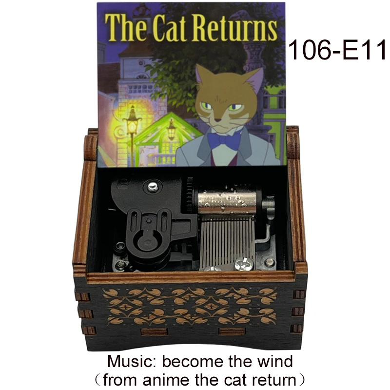 anime the cat return music kazeni naru become the wind mechanical music box new year christmas party Birthday Christmas Gift