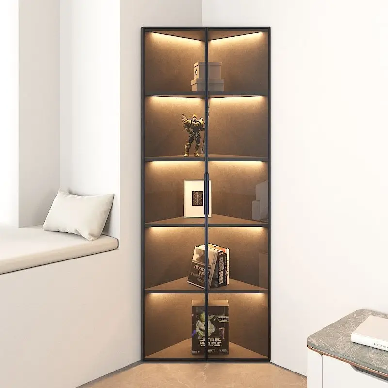 Triangle Cabinet Shelf Living Room Corner Display Cabinet Figure Cabinet Bookcase