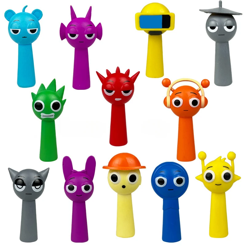 8cm Incredibox Sprunki Deamond Handmade Action Figure Jewin Music Game Peripheral Ornament Collection Christmas Gift Toy for Kid