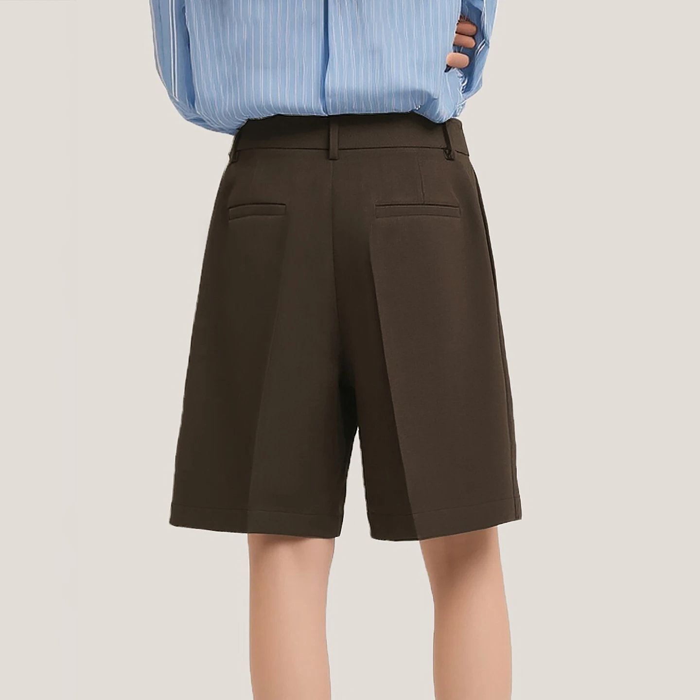 Amii Women's Shorts 2026 Summer New Office Straight Leg Pants Classic Casual Solid Color Mid-Length Pants For Women 12622104