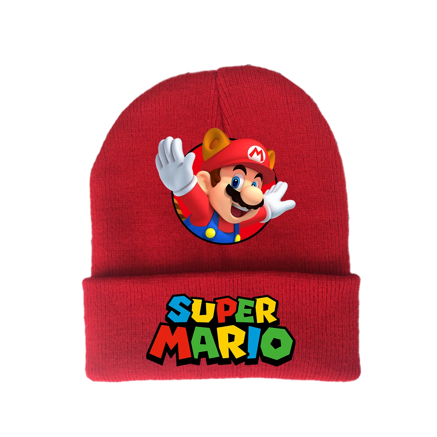 Super Mario Bros Kinder Strick mütze Cartoon Strick mütze Spiel Charakter Hip Hop Finger kappen Dekoration Schädel Mützen Geschenk