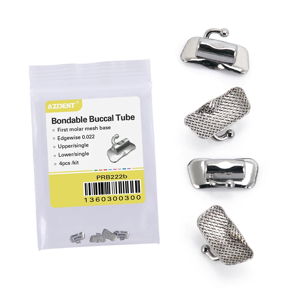 5 Packungen AZDENT Dental Kieferorthopädische Bukkalröhrchen 1. 2. Molarenzähne Mesh Base Nicht umwandelbar Bondable Roth MBT Edgewise 022/018 – Detail 10