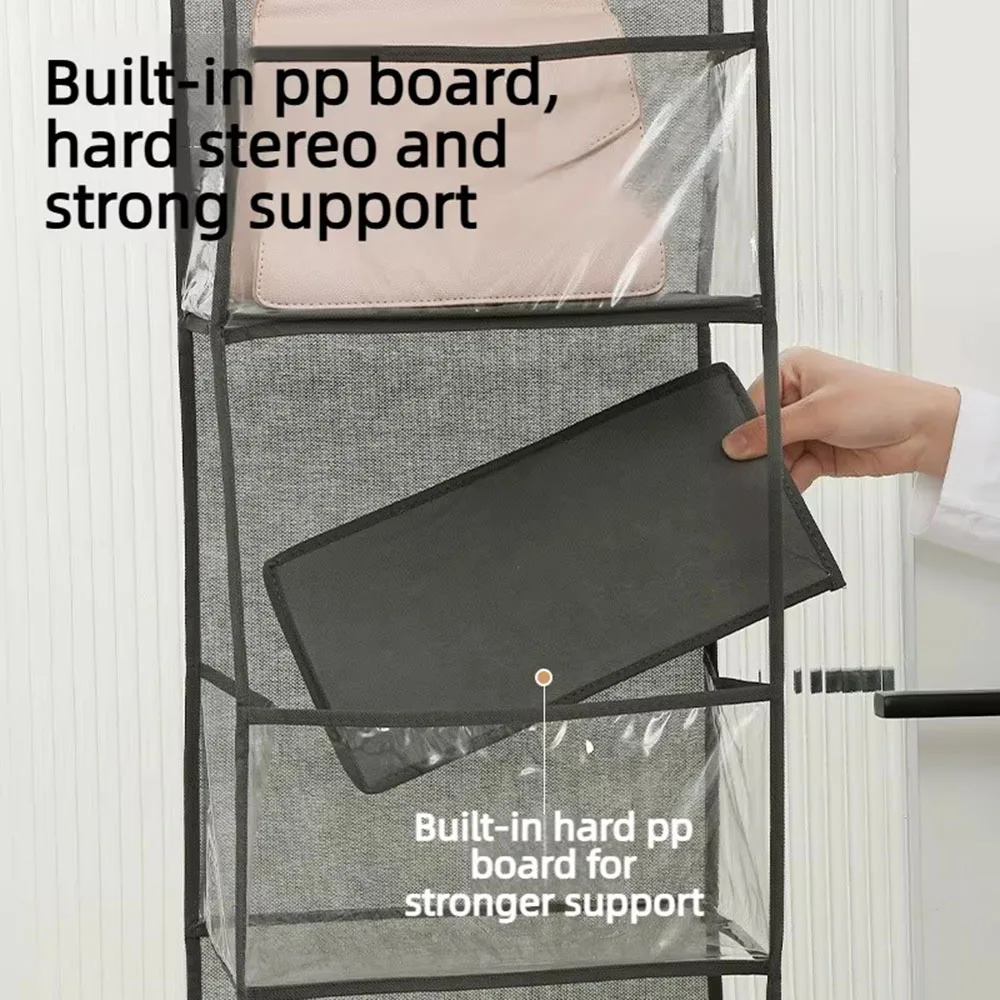 4/6 Layer Hanging Organizer Behind The Door Storage Bags Clothes Miscellaneous Closet Bedroom Dorm Storage Underwear Accessories view 4