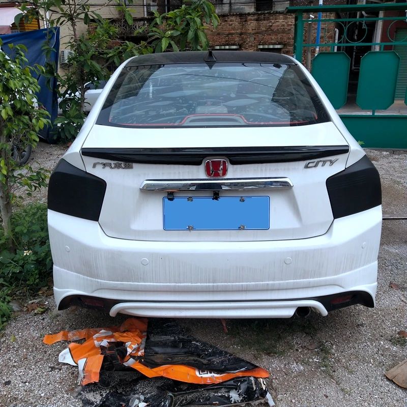 Para Honda City Sedan Spoiler 2009 2010 2011 2012 2013 2014 año alerón deportivo maletero trasero Kit de carrocería accesorios uso alerón