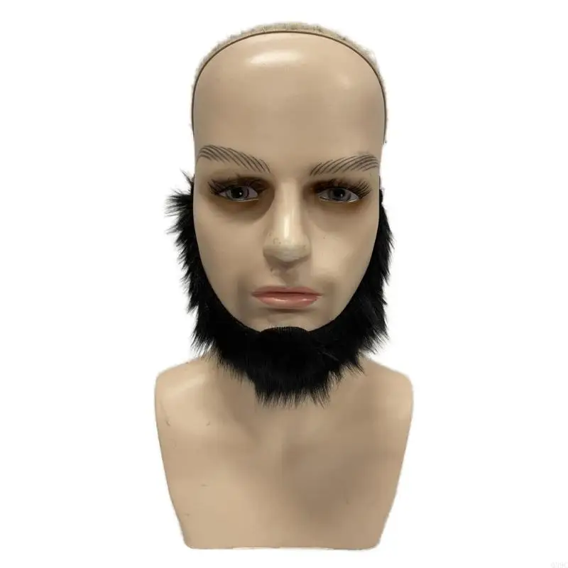 Q39C False Mustache False Beards Old Man Beard False Costume Whiskers Halloween Beard Artificial Beard Party Accessories