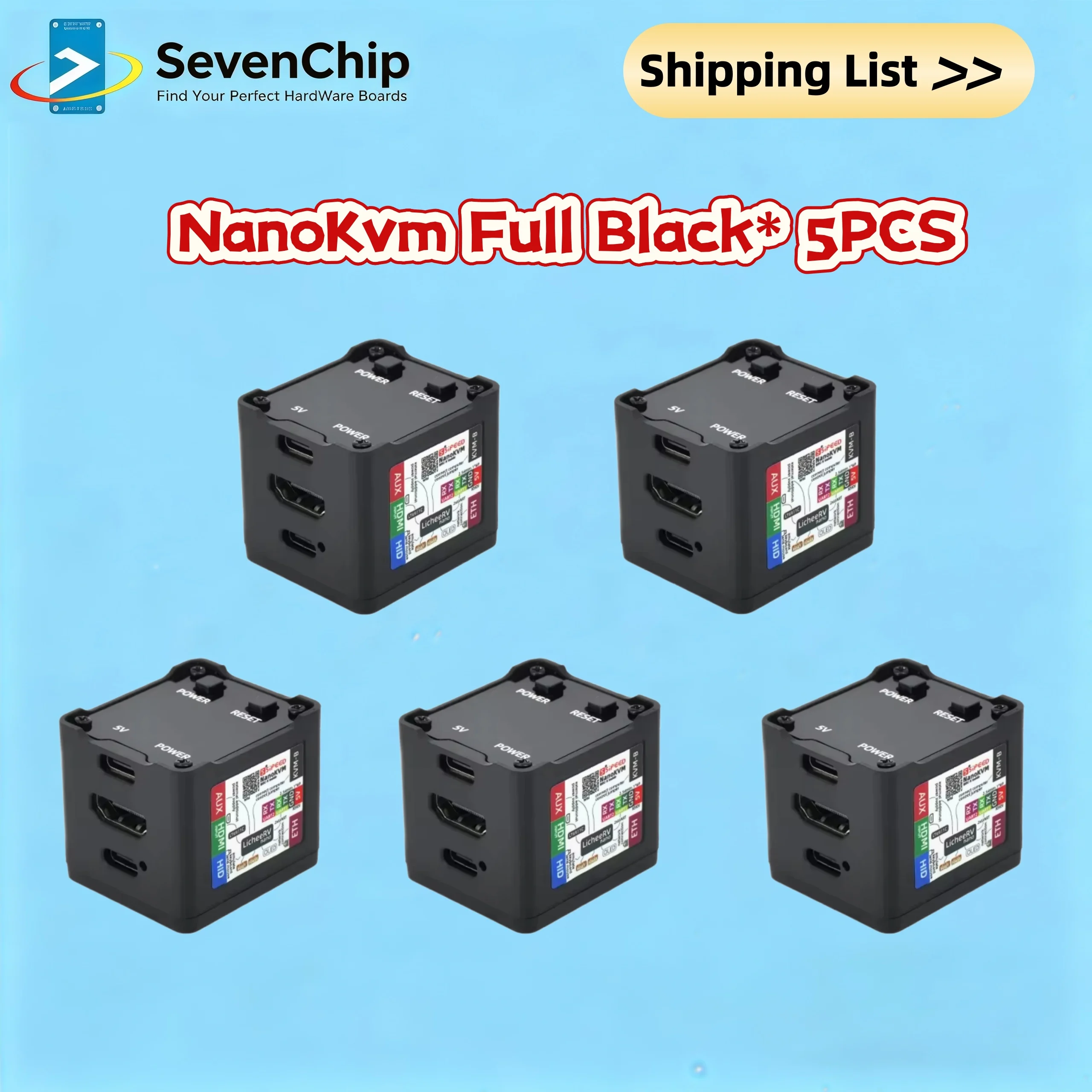 KVM Full Black 5PCS