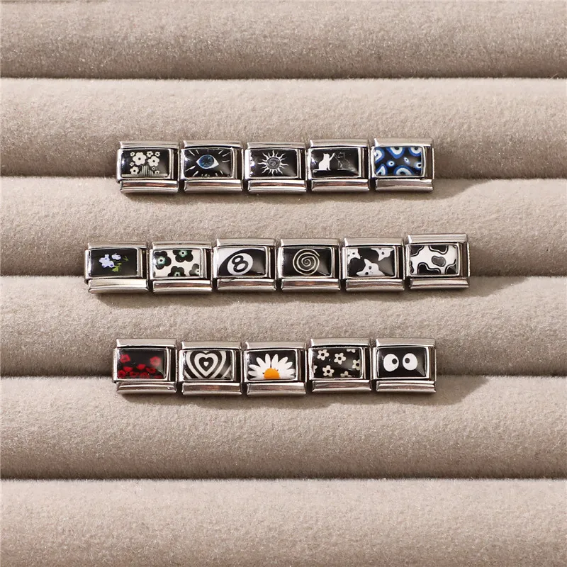 جديد جميل الحيوانات الأليفة القطط والكلاب وصلات سحرية إيطالية تناسب 9 مللي متر سوار الفولاذ المقاوم للصدأ النساء الرجال DIY بها بنفسك صنع المجوهرات #6