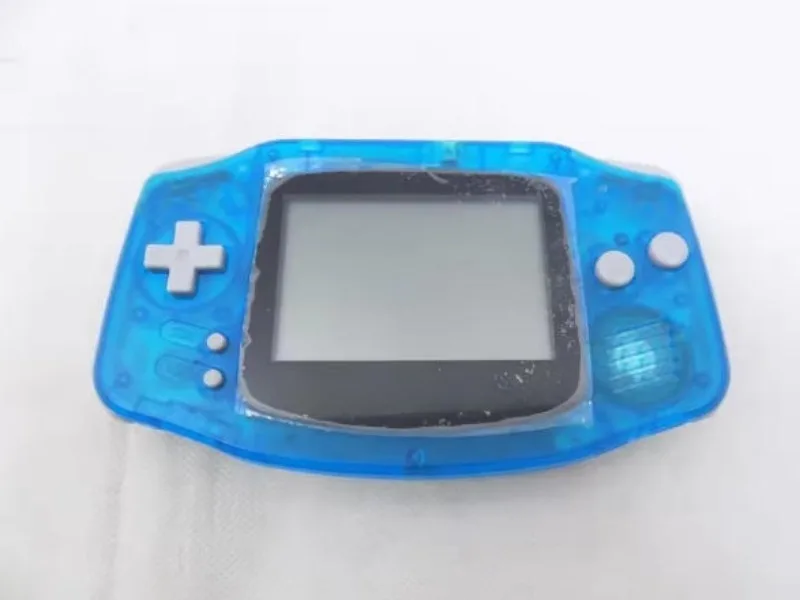Consola Portátil Game Boy Premium GBA Personalizada Transparente Azul con Pantalla LCD Original Versión Japonesa
