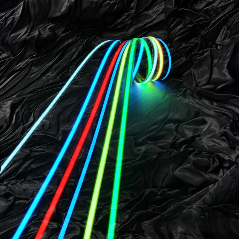 EL Wire Light Strip 1*100cm Flexible Electroluminescent Cold Light Source Cuttable Backlight Panel USB DC12V Battery Inverter