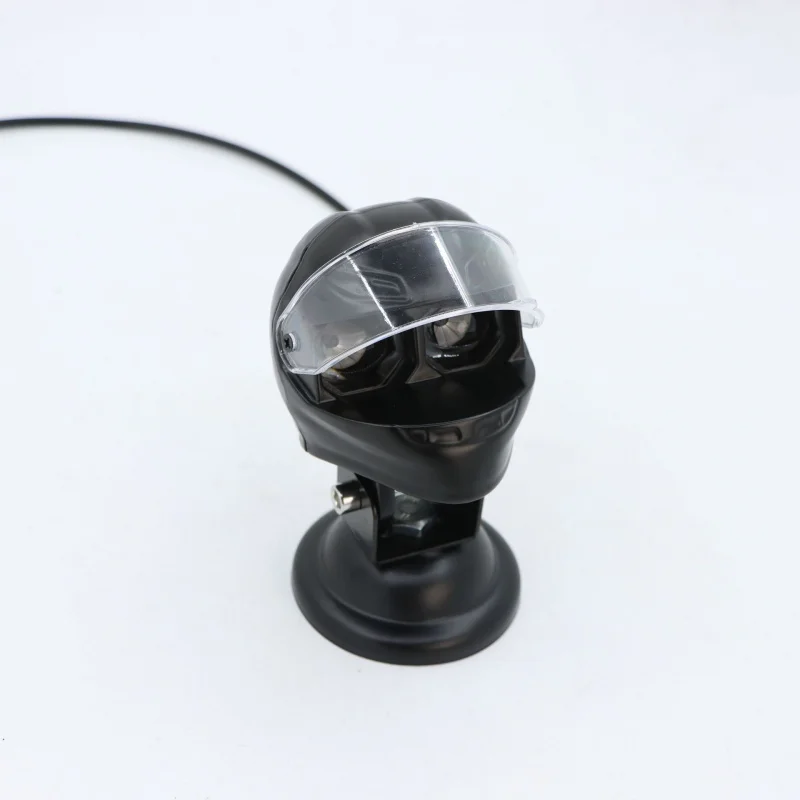 For  Car Motorcycle Off-Road Headlight 22W Helmet Style Driving Fog Light Dual Lens High Low Beam White Yellow