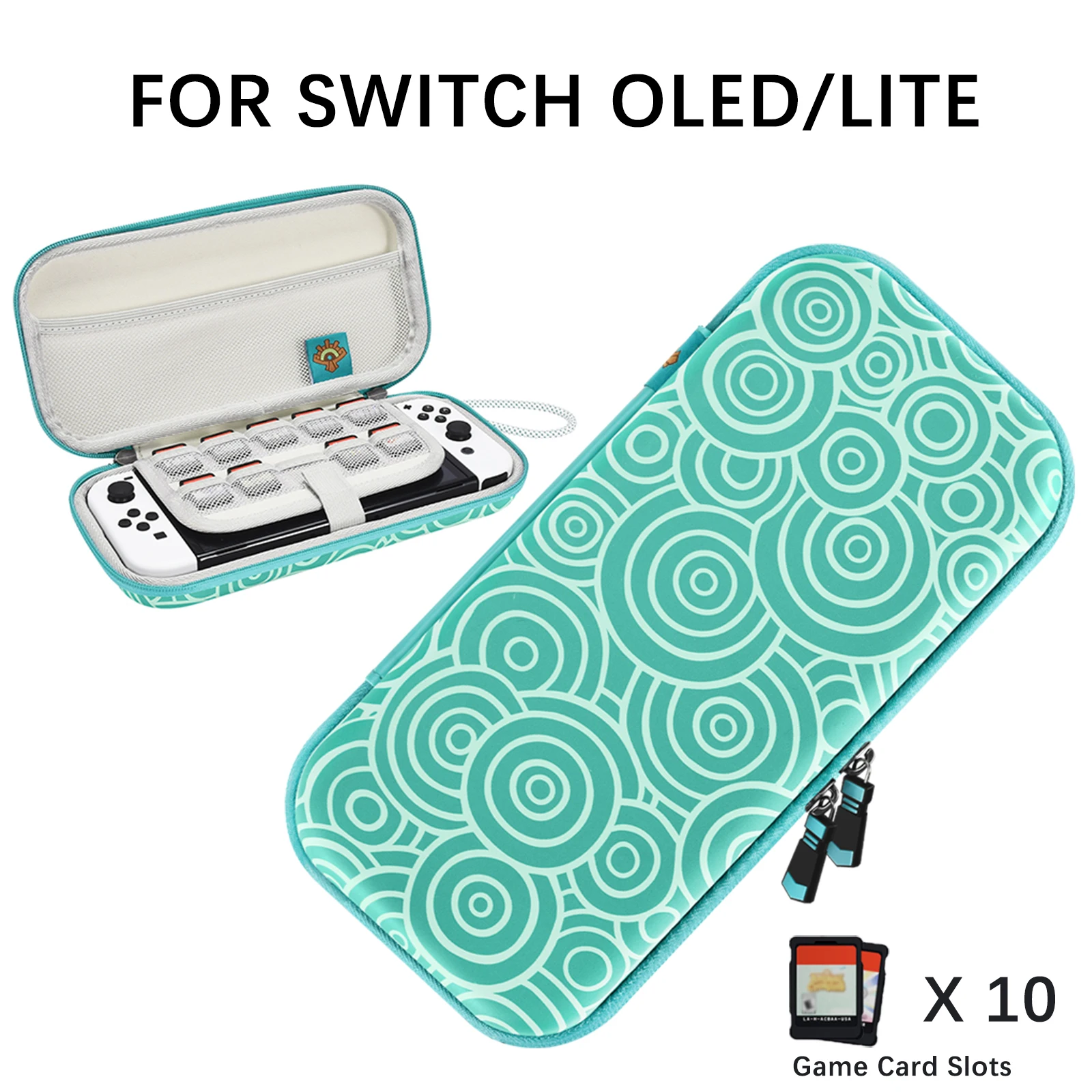 

FUNLAB Switch Case For Nintendo Switch/OLED/Lite Portable Switch Carrying Case with 10-Game-Card Slots & Accessories Storage