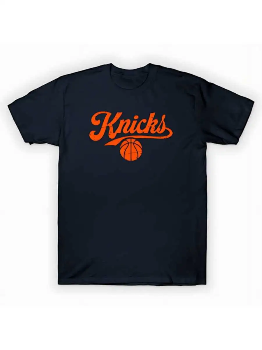 Knicks Graphic Men's Pattern Print Pure Tshirt Retro Style Tee Ultimate Comfort, Perfect Game Day, For 100% Cotton Trendy Y2K