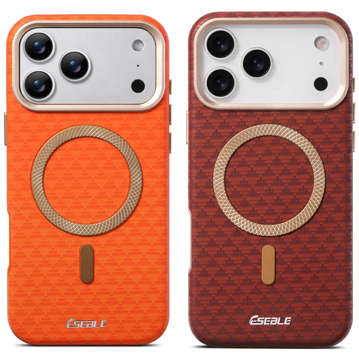Luxuriöse Lederhülle mit MagSafe-Funktion für kabelloses Laden, passend für iPhone 18, 17 Pro Max, Air 17 Pro, mit magnetischer Faserstruktur und magnetischer Abdeckung.