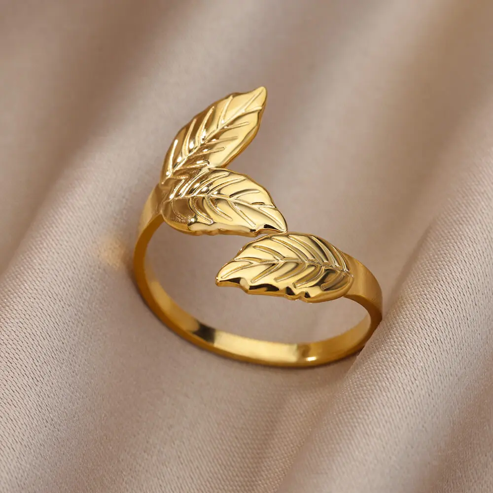 316L Stainless Steel Rings for Women Vintage Gold Color Geometric Ring Female Male Luxury Aesthetic Jewelry Accessories Gifts