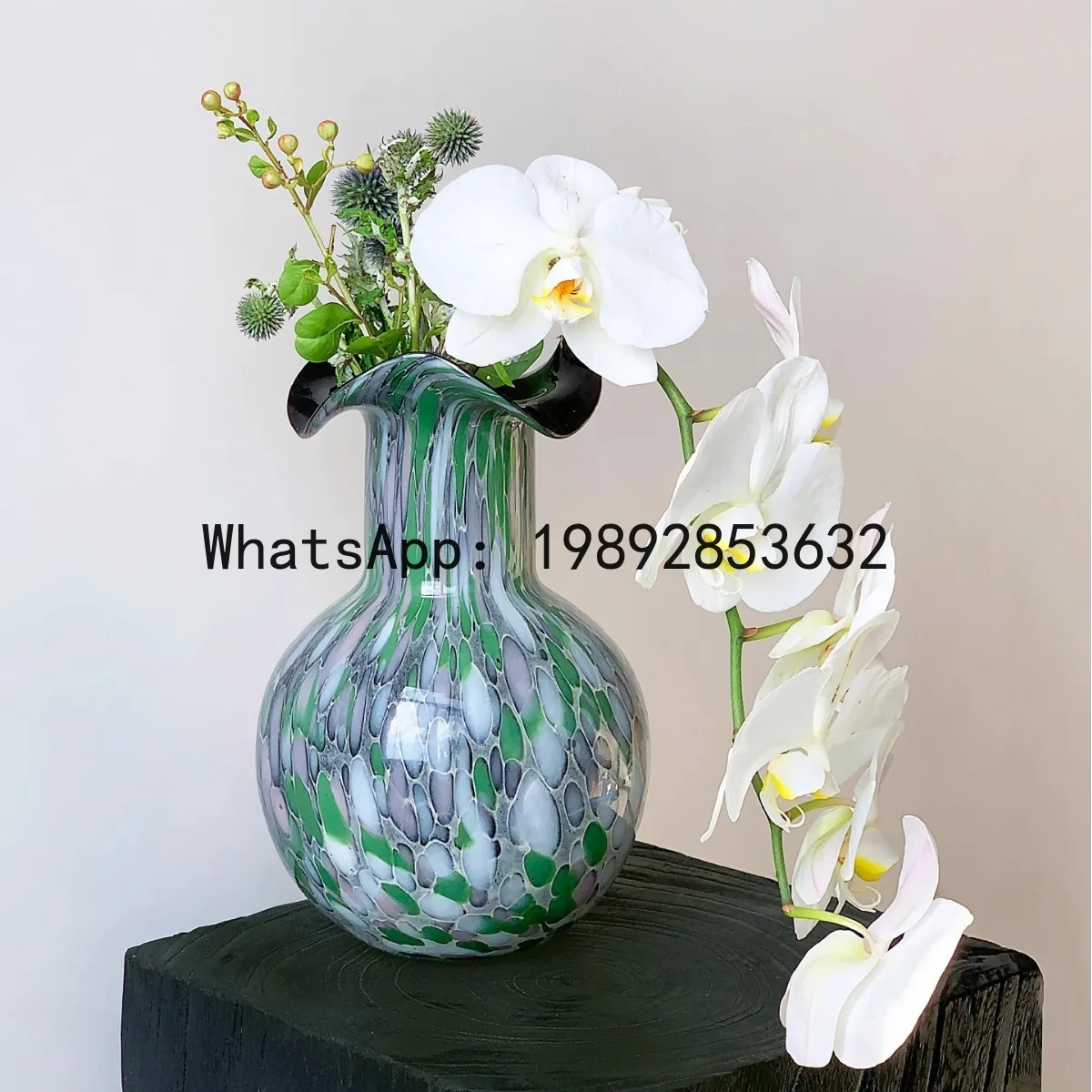 

Glass Vase Pebble Marble Flower Vase Handmade Glass Bottle Floral Arrangement Accessories Terrarium Home Decoration Accessories