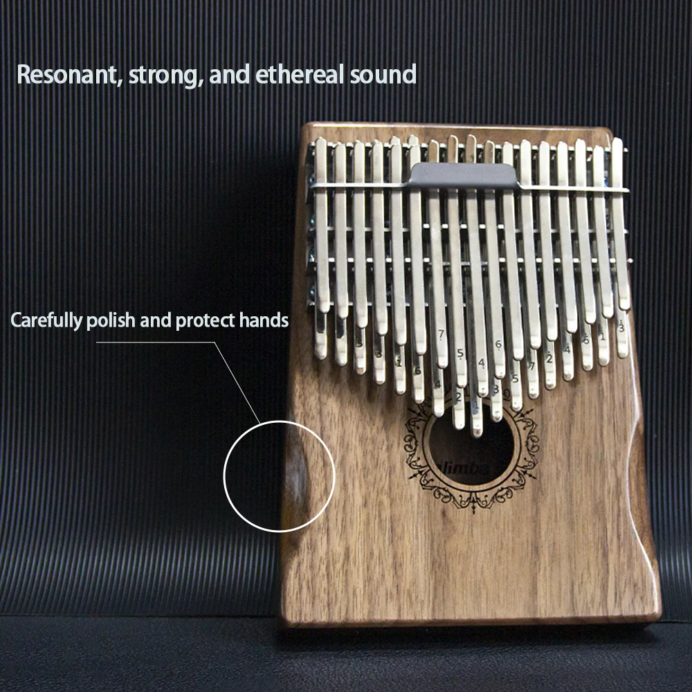 34 Keys Kalimba Thumb Piano Wooden Mbira Musical Instruments Beginner Gift