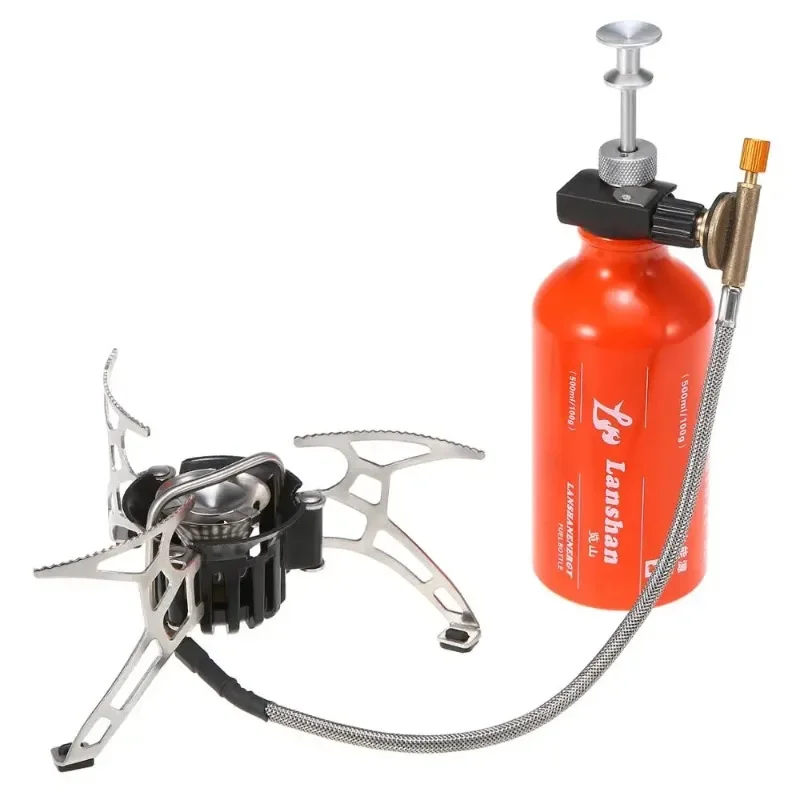 

For Picnic Foldable Outdoor Camping Stove Brander Heat Multi Fuel Oil Stove with 500ml Gasolne Fuel Bottle for Outdoor Gas stove