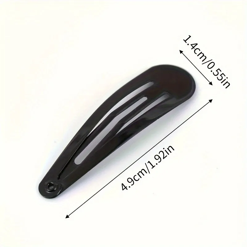 10/25/50/100 Stück schwarze Wassertropfen-Clips – ein Set Haarnadeln, die für den Alltag geeignet sind, für süße Mädchen. – Detail 6