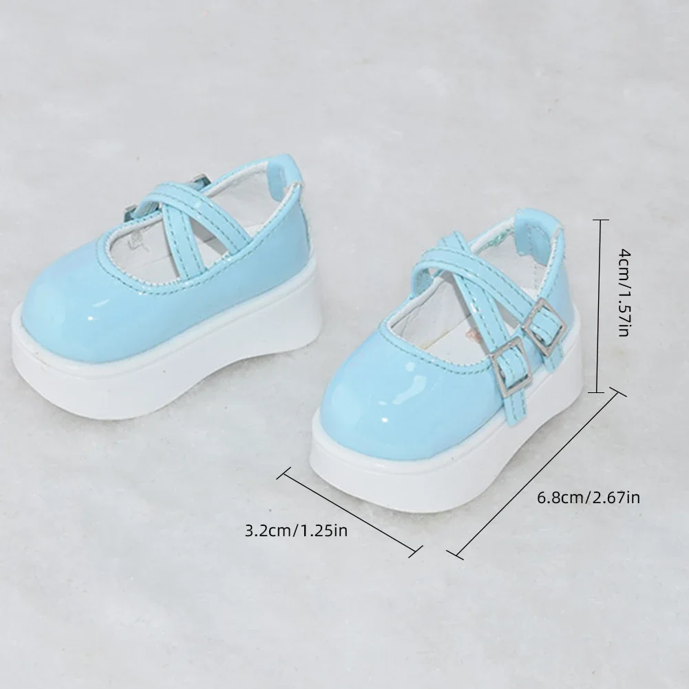 4 points BJD doll shoes 1/4 baby shoes thick high heels leather shoes bjd4 points mdd doll clothes accessories