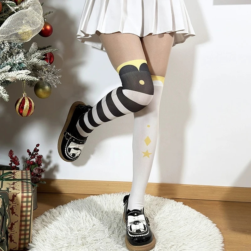 Anime ontworpen privé aangepaste lange kousen 3D-printen nieuwe kousen mode hoogwaardige sexy fluwelen kalfssokken cosplay