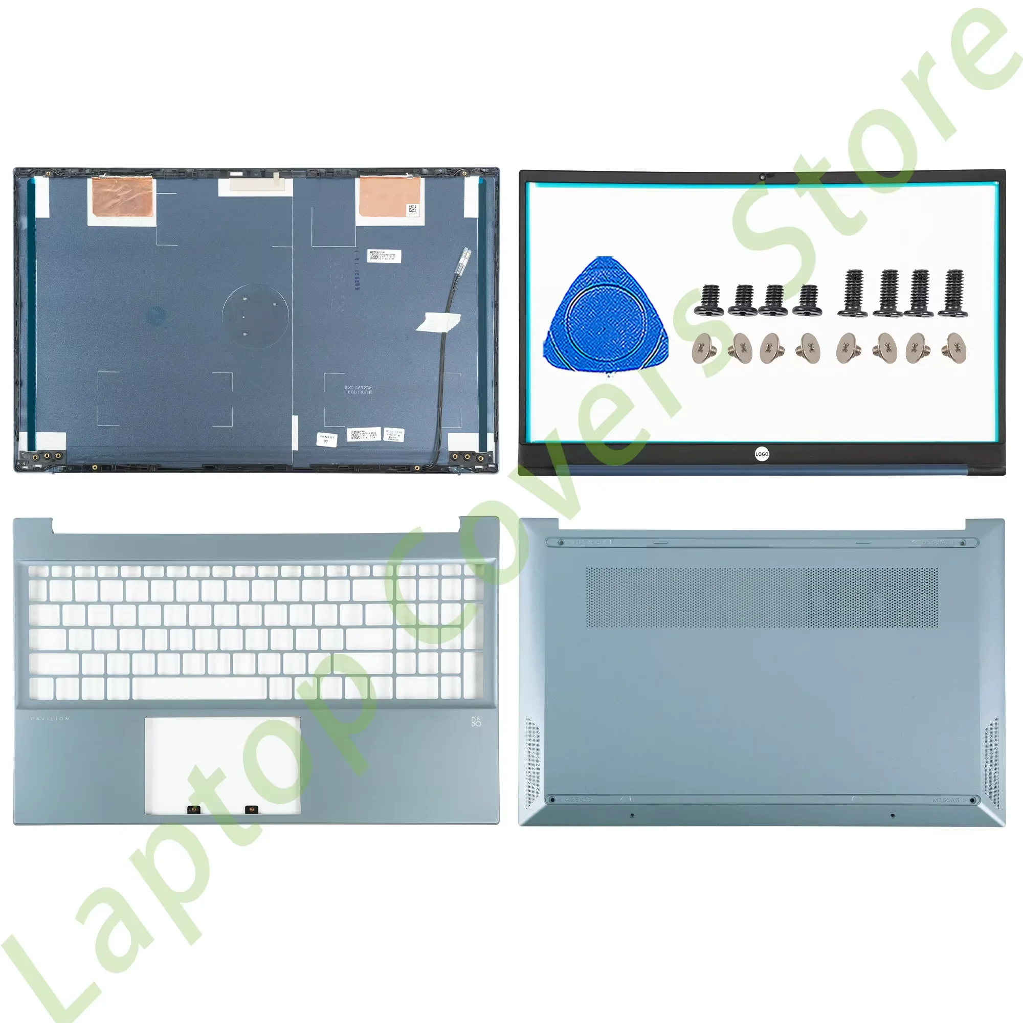 Covers For Pavilion 15 15-EG 15-EH 15Z-EH TPN-Q245/Q246 LCD Back Cover Front Bezel Palmrest Bottom Case Parts Replace 15.6inch