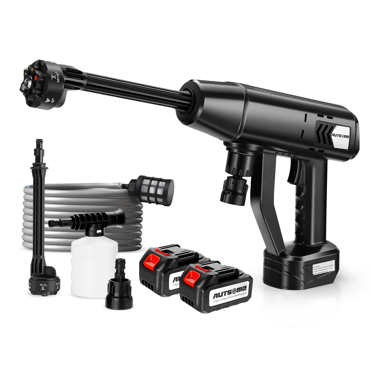 500W Cordless High Pressure Car Washer Cleaner Washing Spray Gun Electric Water Gun Foam Machine for 18V Battery