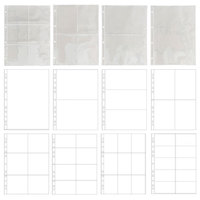 A4 Clear 10 Pcs Photo Album Refill Pages File Protector 4/11 Holes 6x4 8x10 4/11 Ring Binder Photocards Postcard Card Notebook