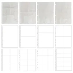 A4 Clear 10 Pcs Photo Album Refill Pages File Protector 4/11 Holes 6×4 8×10 4/11 Ring Binder Photocards Postcard Card Notebook