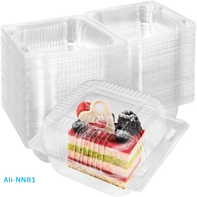 【N】10/50Pcs Kitchen Baking Utensils Clear Clamshell Plastic Bento Cake Box V2 Aesthetic Tiramisu Packaging Box
