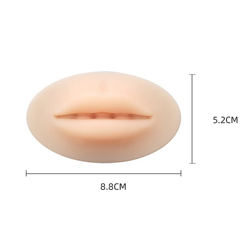 Reutilizável 3D Silicone Lip Block para Microblading Prática Lábios Pele, monocromático para PMU Treinamento Iniciante, Tatuagem Maquiagem Permanente