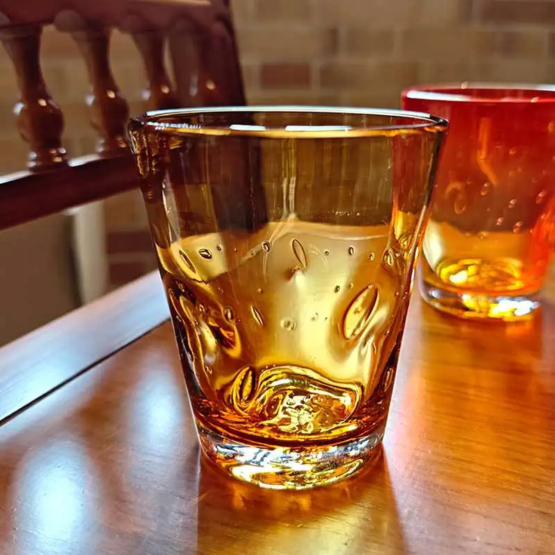 Colorful Glass Ball Stem Handle Gobelt Glass Heat Resistant Borosilicate Glass, Wine Cocktail Glass, Coffee Dessert Glass
