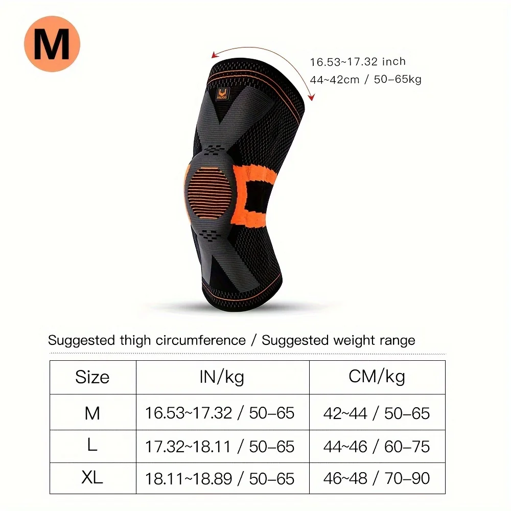 1PC Adjustable Knee Brace Open Patella Knee Support for Men Women Breathable Knee Wrap for Sports Running Fitness