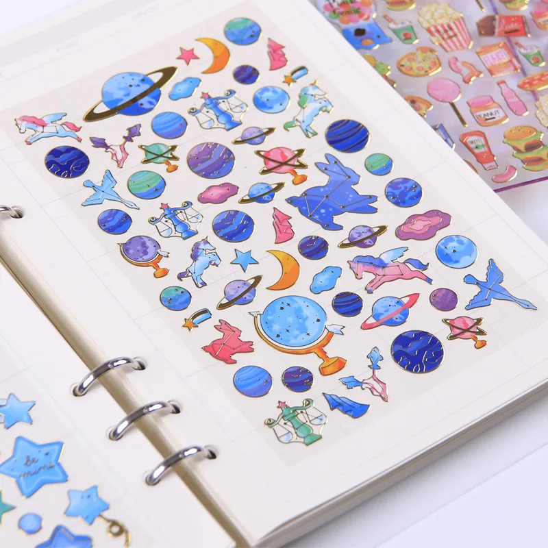 1pcs/lot Kawaii Stationery Stickers celestial body DIY boxed stickers Planner Decorative Mobile