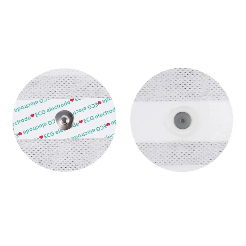 Medical disposable non-woven round tear-off and ready-to-use ECG electrode patch ECG accessories