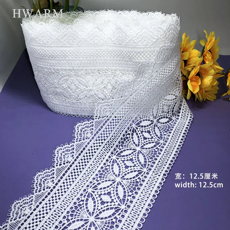 Lace Fabric Sewing Trim Water-Soluble Milk Silk Non Elastic Embroidery Diy 5yard Beautiful Unilateral Skirt Clothing Accessories