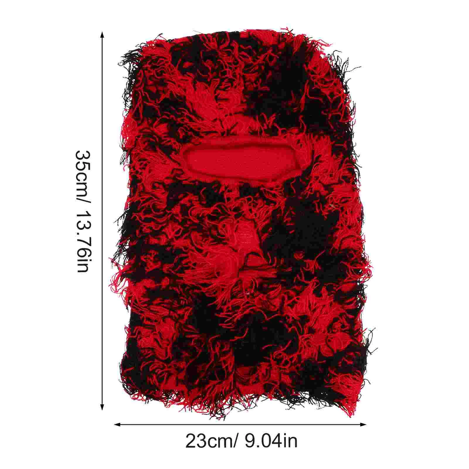 2 pezzi maschera lavorata a maglia a foro singolo festa divertente passamontagna in lana acrilica cappuccio caldo esterno 2 pezzi coperture per il viso protezione ciclismo equitazione