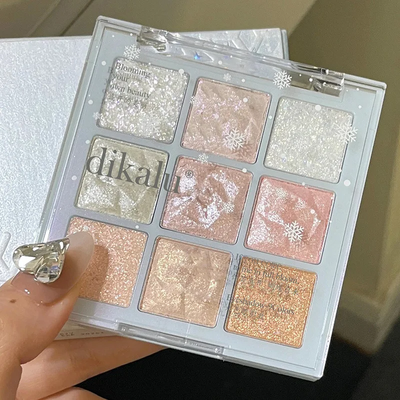 1pc  Shimmer Christmas Snow Ball Limited Ice Princess 9 Colors Eyeshadow Palette Pearl Shimmer Makeup
