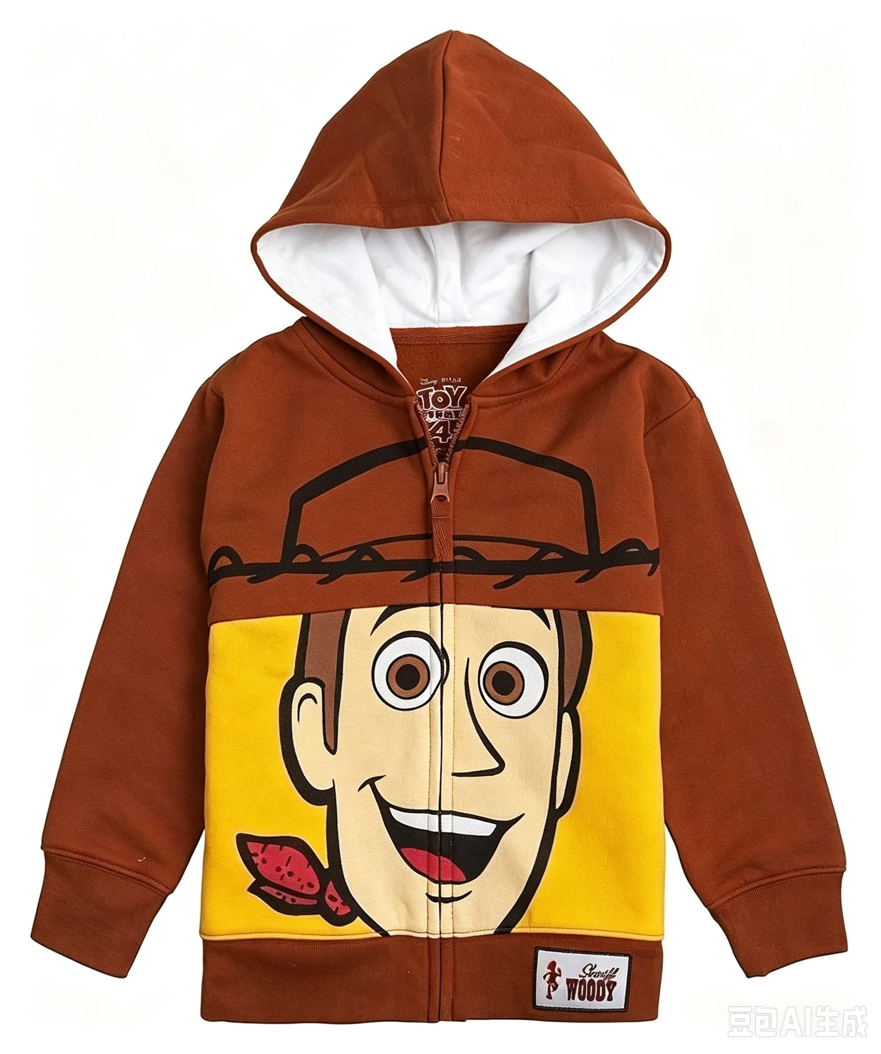 Kids Toy‑Story Woody Zip‑Up Hoodie Cartoon Character Long‑Sleeve Hooded Jacket Casual Autumn Outerwear Coat Family Matching