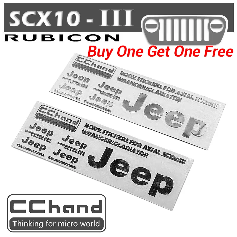 

CCHAND AXIAL SCX10 III Third Generation JEEP Wrangler Gladiator Body Metal Sticker