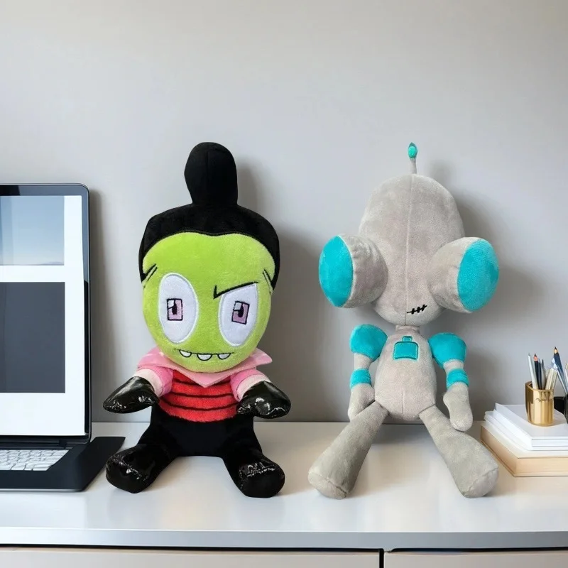 Nuovo peluche Invader Zim con occhi 3D - Personaggio Alien Invader bambola di pezza Cartoon Network Regalo da collezione da 10 pollici per i fan