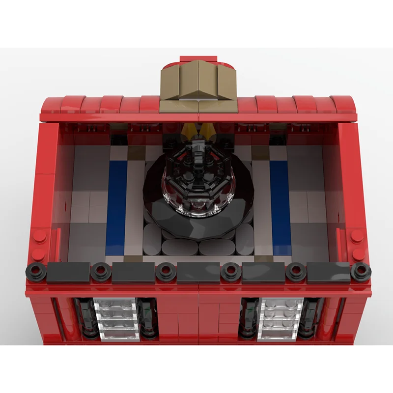 Bloques de construcción Moc City Street View, casa de máquinas curiosas y extrañas, modelo de ladrillos, montaje DIY, juguete de construcción, regalos de vacaciones